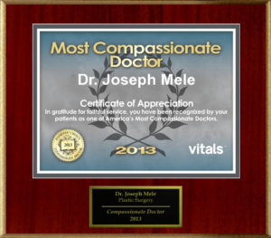 Dr. Mele has again received the Patients' Choice Award for Most Compassionate Doctor