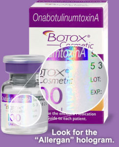 Real Botox bottle and box have many security features to prevent counterfeiting.