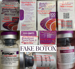 Fake 2024 Botox Packaging - Errors labelled