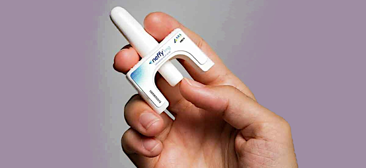 Neffy nasal spray injector