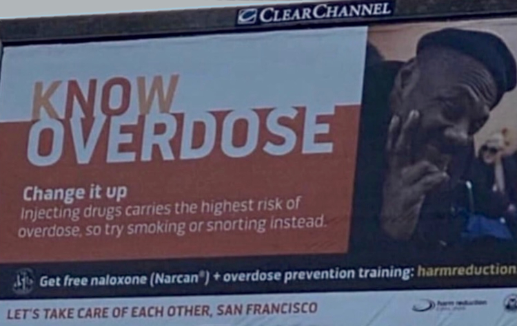 Know Overdose Billboard in San Francisco